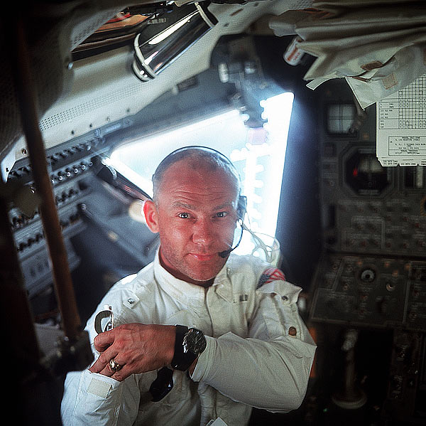 Aldrin during descent