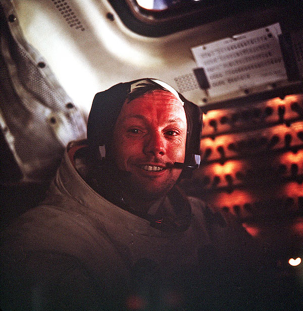 Armstrong during ascent