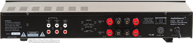 AudioSource AMP 100, rear