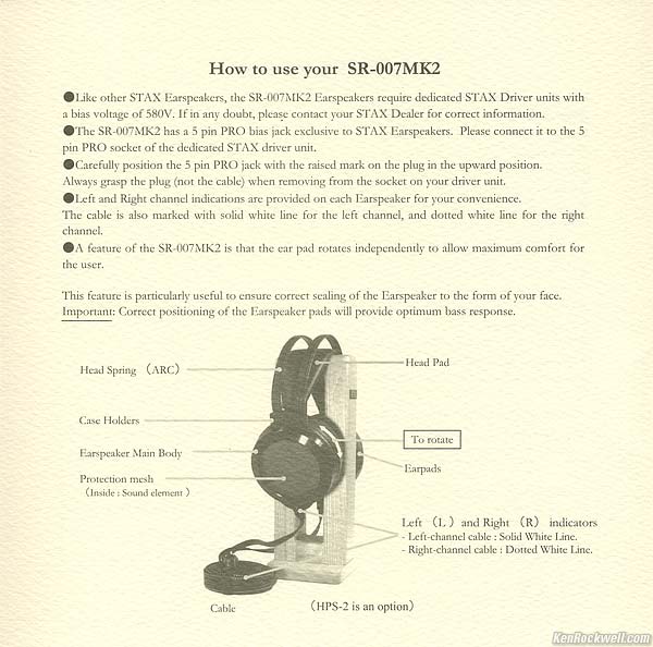 STAX Omega II SR-007 Users Manual