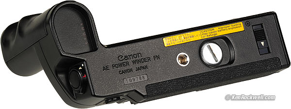 Bottom, Canon AE Power Winder FN