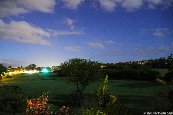 Golf under moonlight, Ho'olei