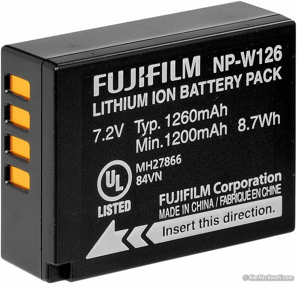 Fuji NP W126 Battery