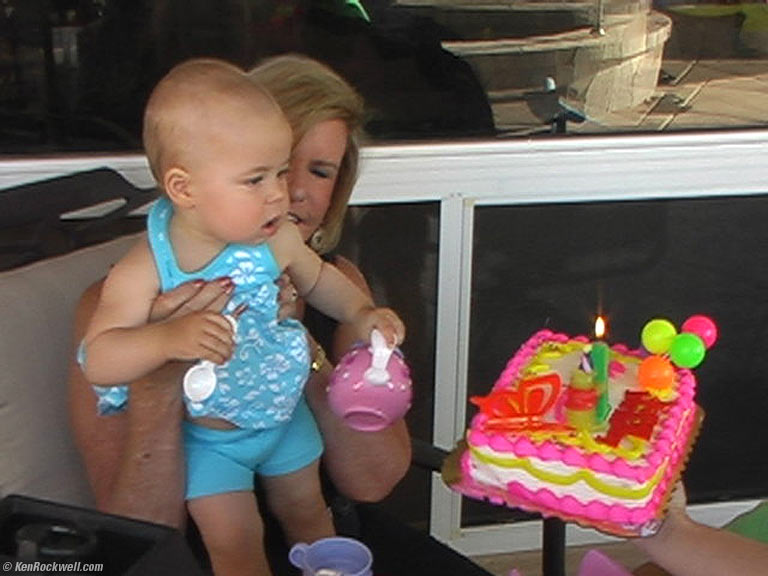 Katie and her 1st birthday cake