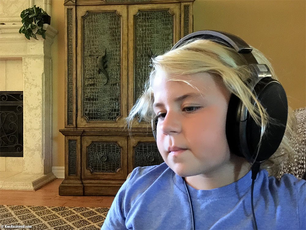 Katie enjoys Schubert over the Sennheiser HD 650 headphones