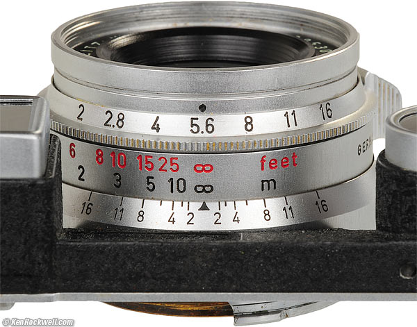 LEICA SUMMICRON 35mm f/2 (8-element) Focus Scale