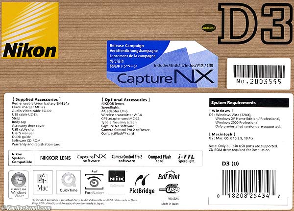 Nikon D3 Box