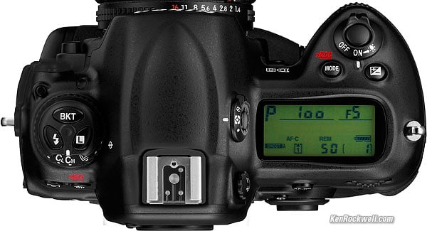 Nikon D3 Top