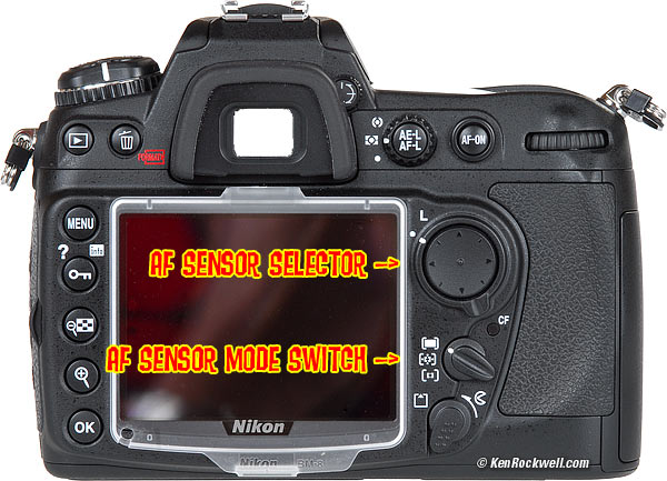 Nikon D300 Rear AF Selectors