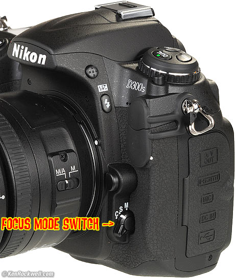 Nikon D300s Focus Mode Switch
