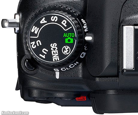 nikon D7000 exposure mode dial