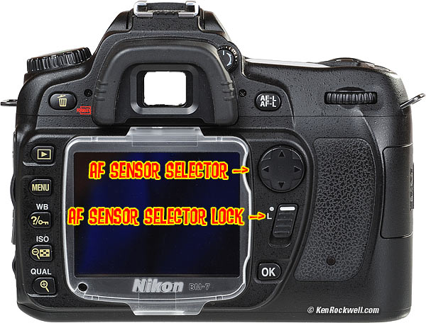 Nikon D80 Rear AF Selectors