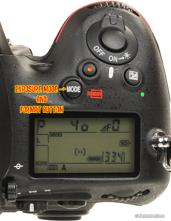 Nikon D800 and D800E top right controls