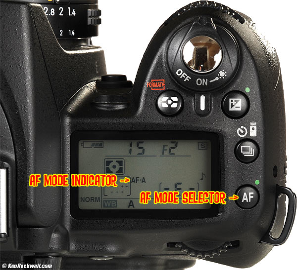Nikon D90 top AF Controls
