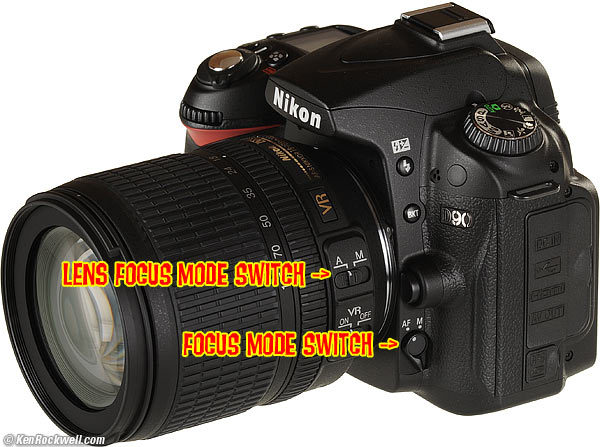 Nikon D90 Rear AF Selectors