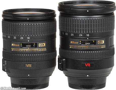 Nikon 16-85mm vs 18-200mm