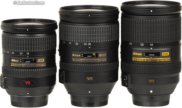 Nikon 18-200, 28-300 and 18-300mm VR