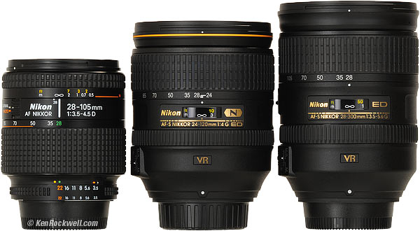 Nikon 24-120 and 28-105mm