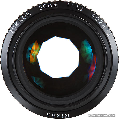 Nikon 50mm f/1.2 diaphragm