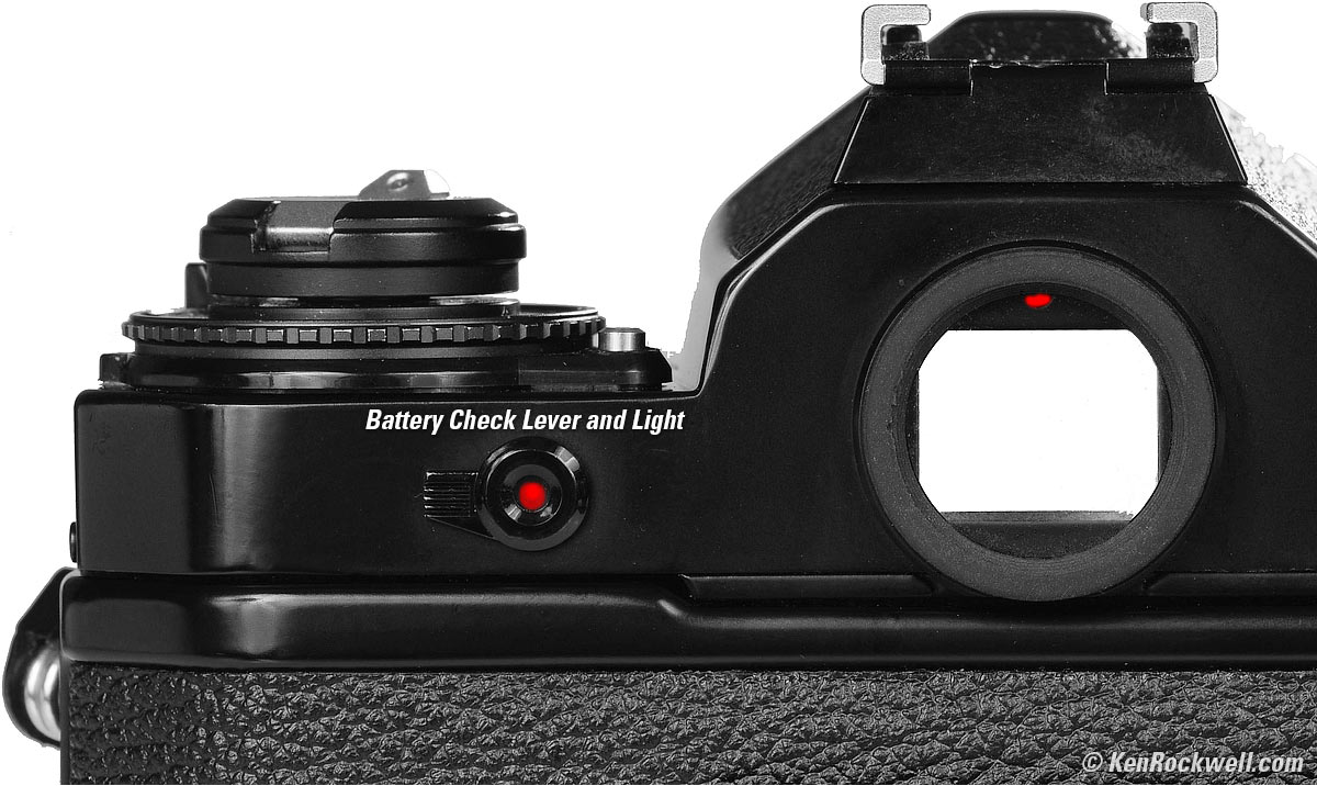 Nikon FE Batter Check light