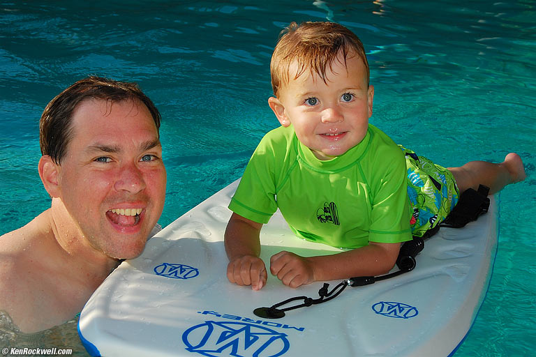 Ryan and dad on boogie board