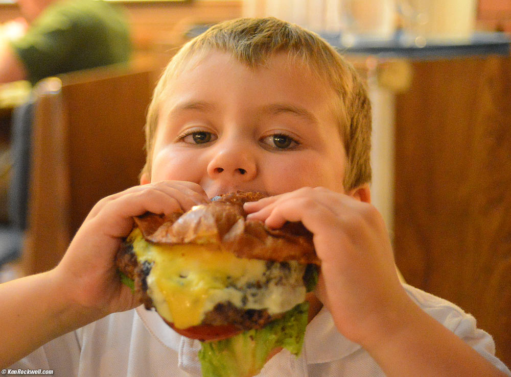 Ryan loves his cheeseburger at Tip Top Meats!