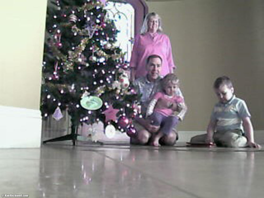 Family by the Christmas Tree. 