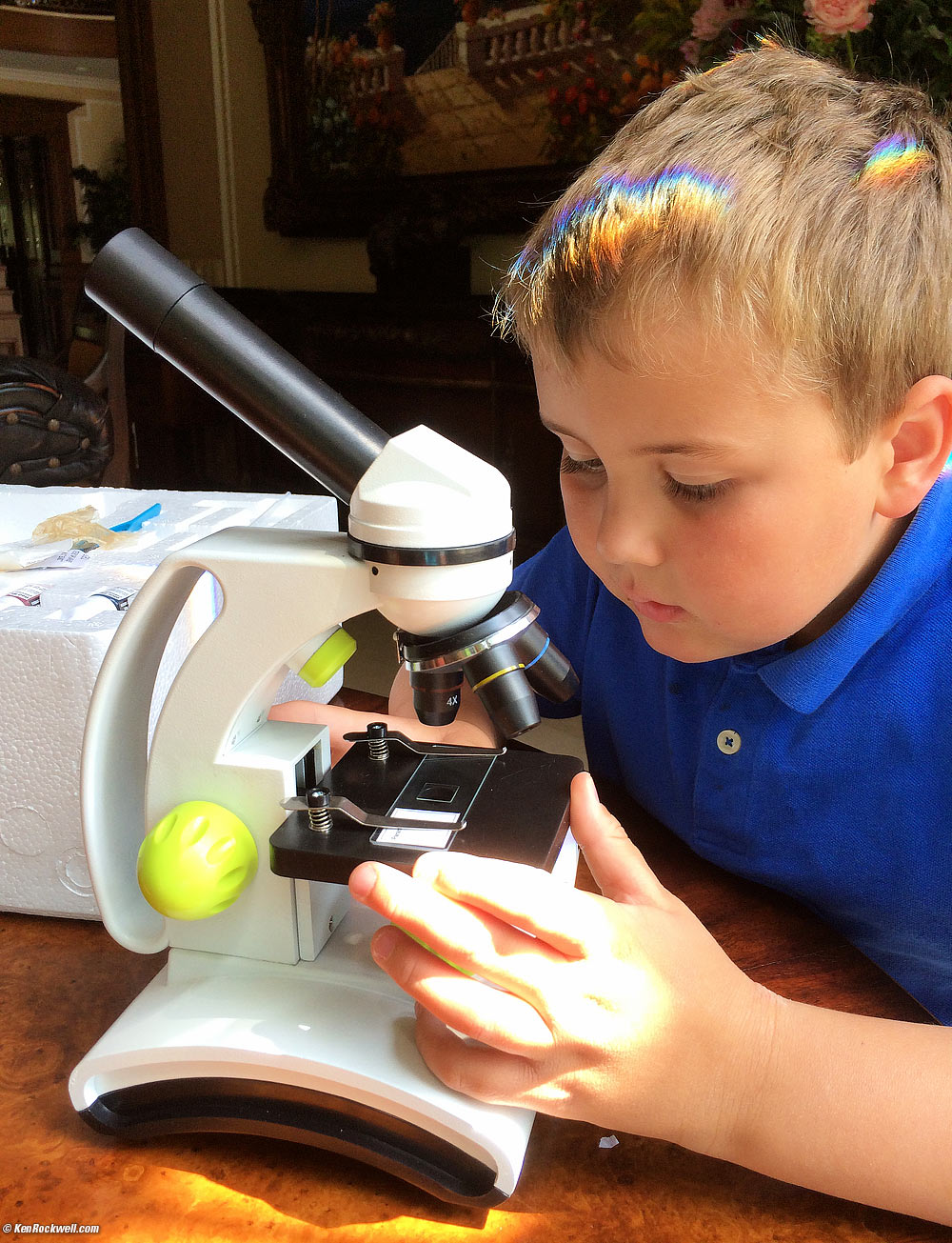 Ryan and his excellent and inexpensive Thames and Kosmos Biology TK2 Microscope