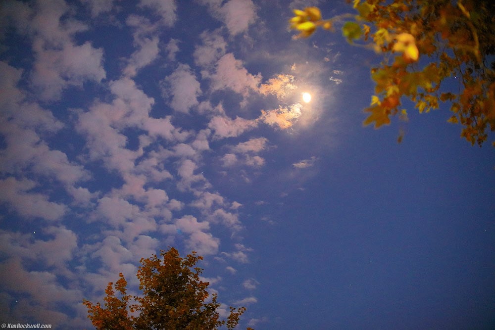 Moon and Clouds and Sky at Night