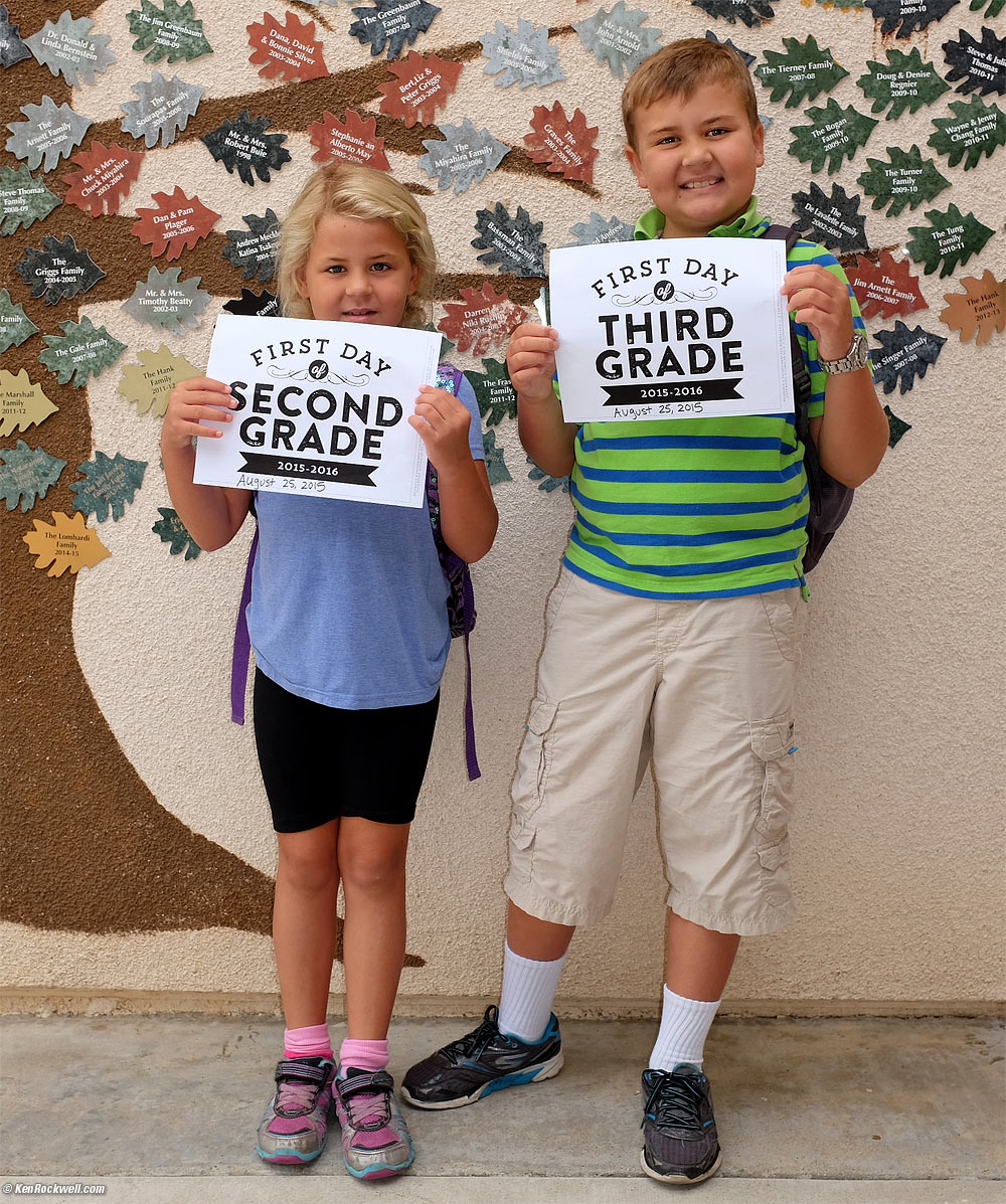 Katie and Ryan on the first day of school.