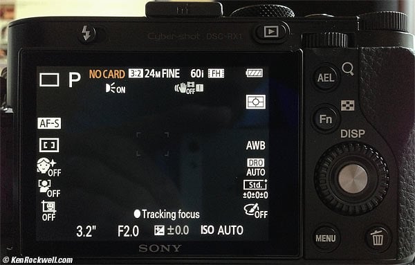 Sony RX1 LCD