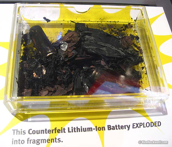 Exploded Li-Ion battery