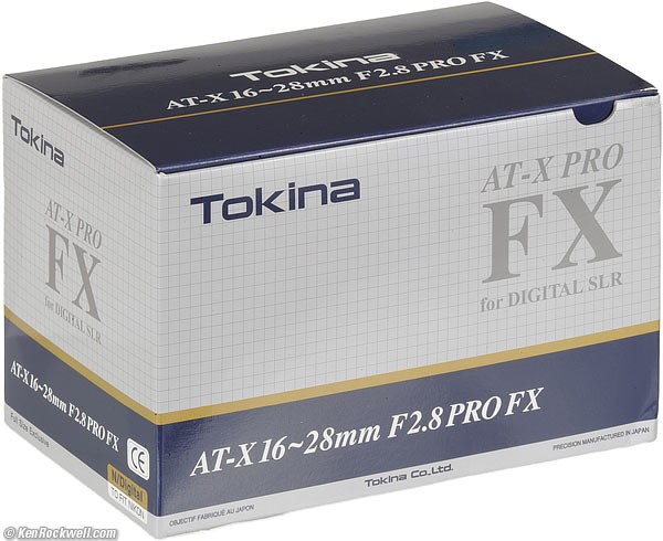 Box, Tokina 16-28mm f/2.8 AF