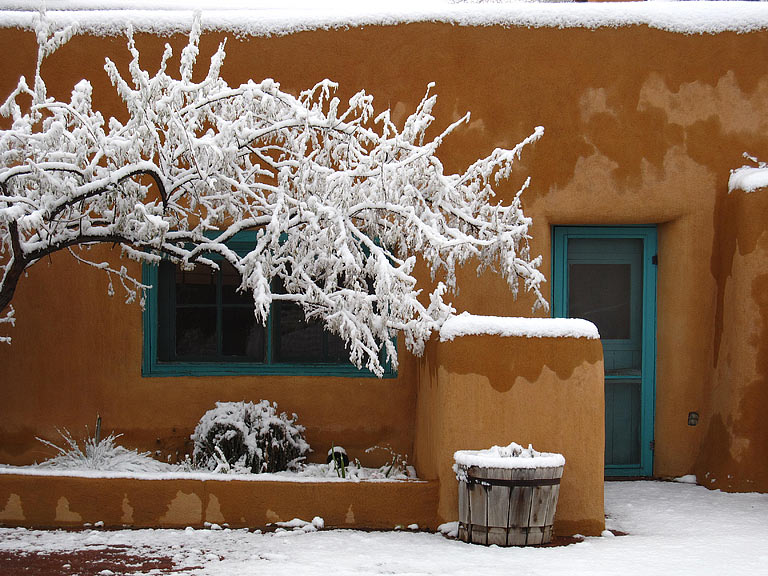Frozen Adobe, Taos, New Mexico.