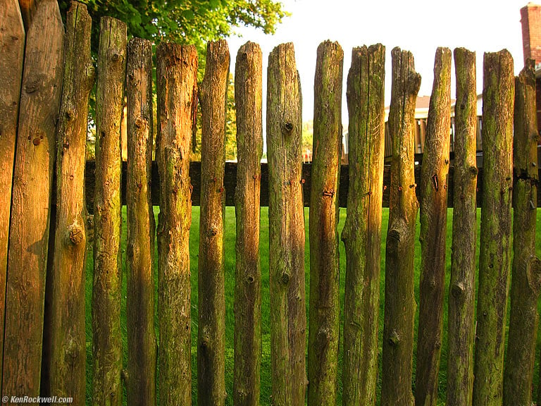 Fence in Last Light, Long Island, New York, 6:46 PM.