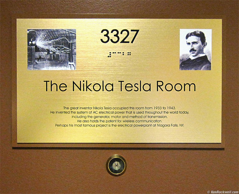 Tesla's Room, The New Yorker Hotel , 10:14 PM.