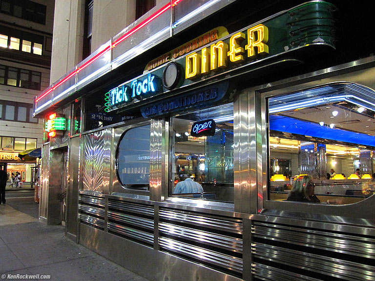 Neon Light, Tick Tock Diner, New York City, 10:20 PM.