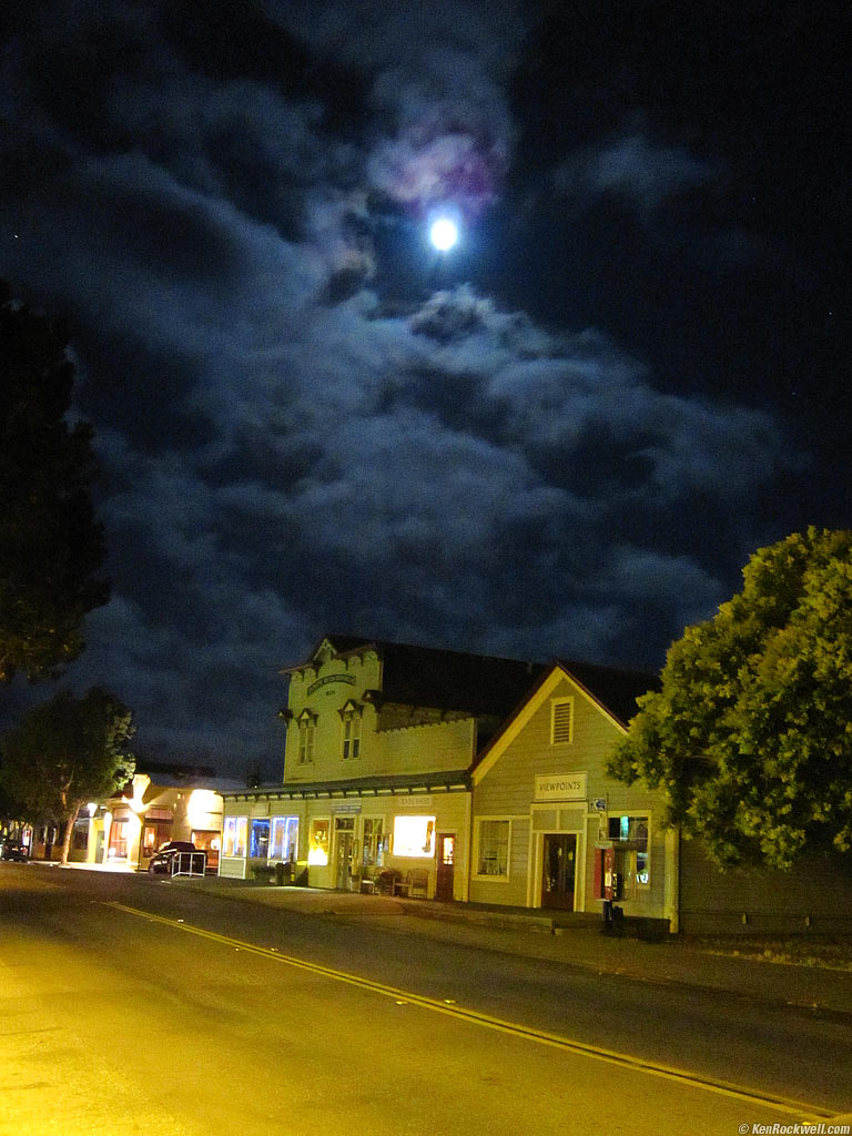 Point Reyes Station by Moonlight, 9:42 PM.