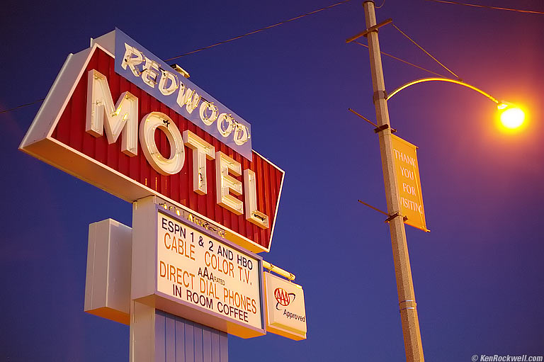 Redwood Motel at Dawn