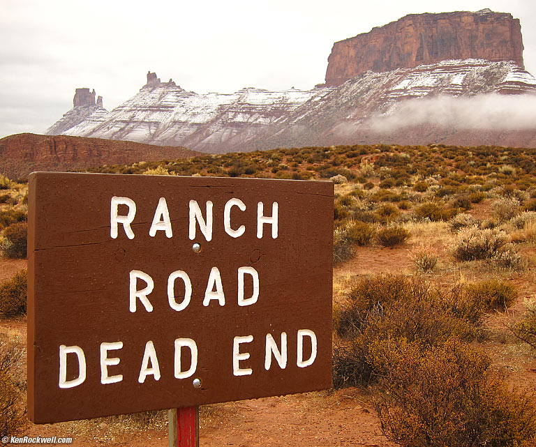Ranch Road, near Moab, Utah, 8:30 AM.