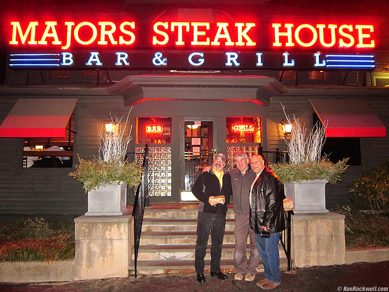 Mike, Brett and Larry at Mike and Larry at Majors Steak House, Woodbury, Long Island
