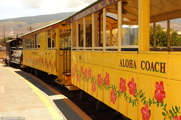 Sugar Cane Train, Lahaina, Maui, 11:00 AM.