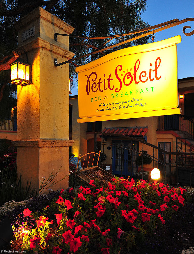 Petite Soleil, Monterey Street, San Luis Obispo, California, 8:37 PM.