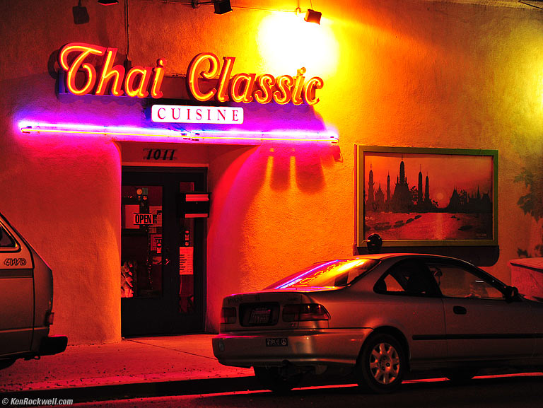 Thai Classic, Higuera Street, San Luis Obispo, California, 8:54 PM.