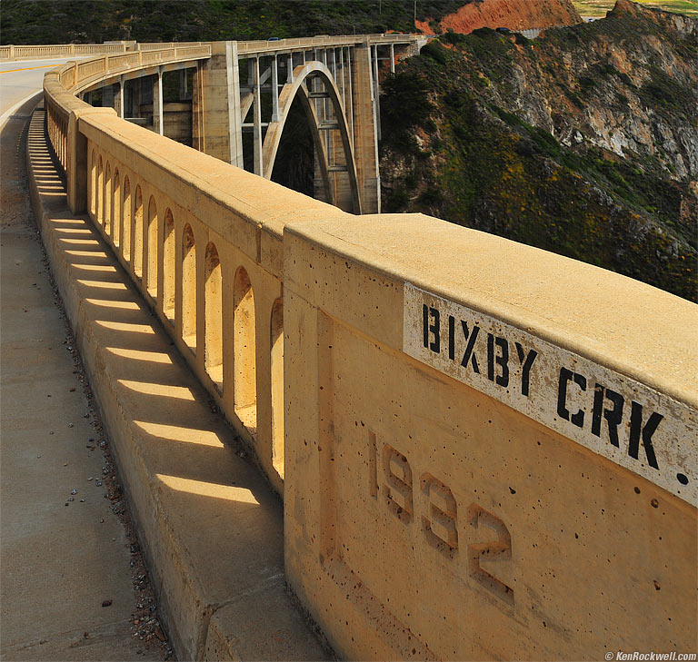 Bixby Bridge, Big Sur, California, 4:23 PM.