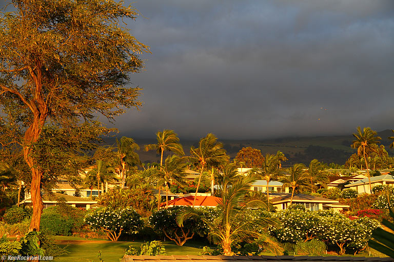 Crazy light on Wailea, 6:43 PM. 