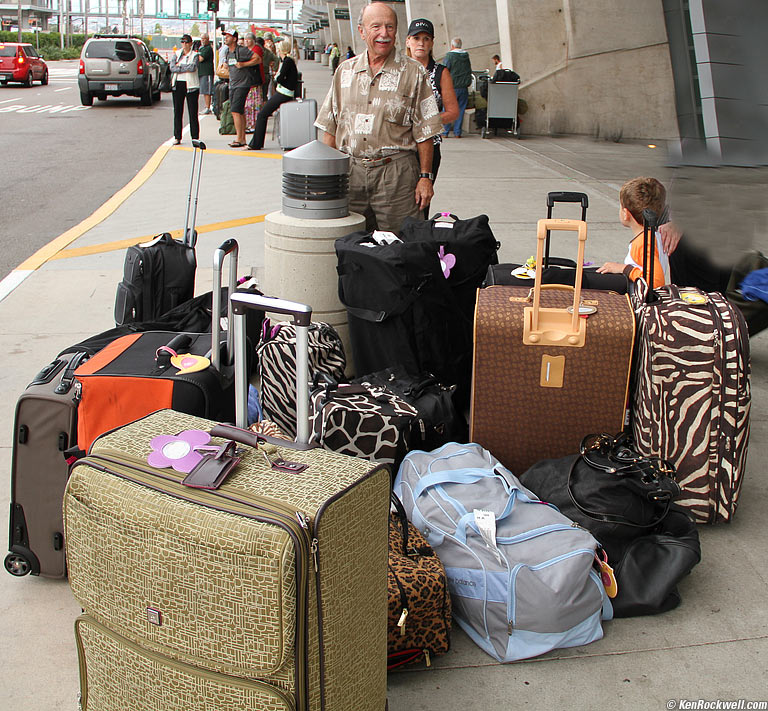 Holy cow, I have no idea how any airplane could hold all this, 7:08 AM. 