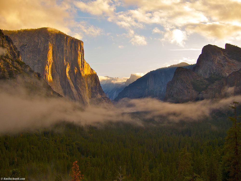 Tunnel View, 7:45 AM.
