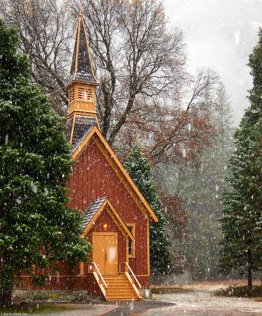 Chapel in Snow, 9:32 AM.