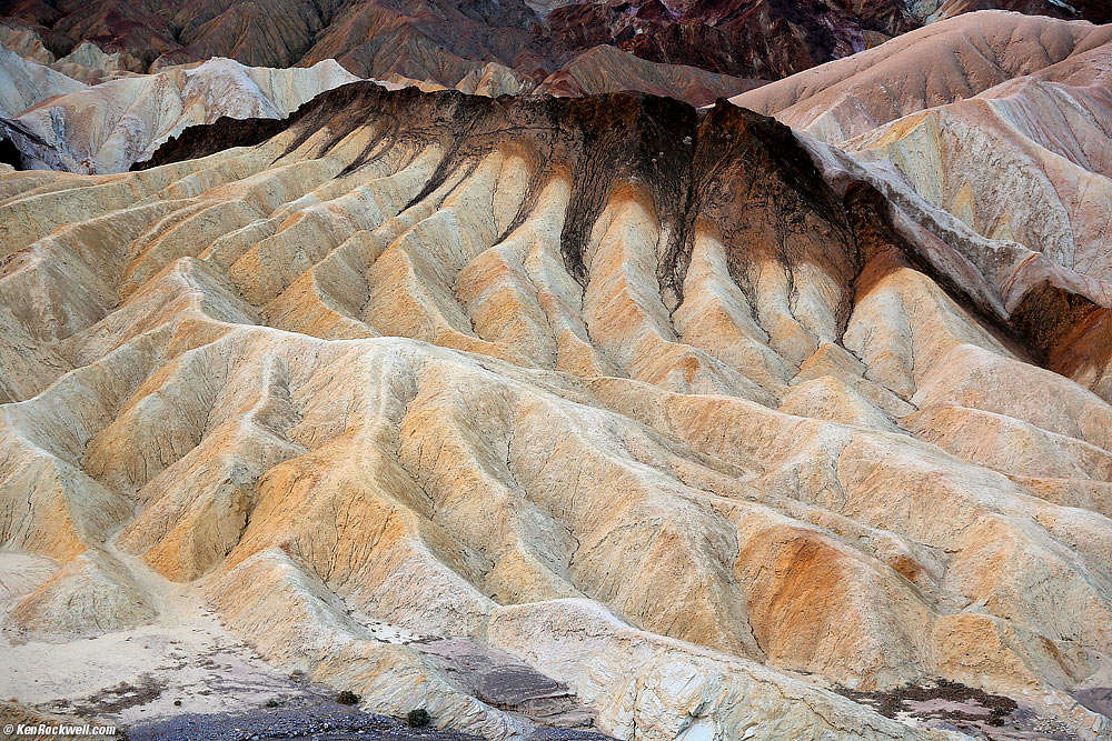 The Manifold as seen from Zabriskie Point, Death Valley, California 6:52 AM.